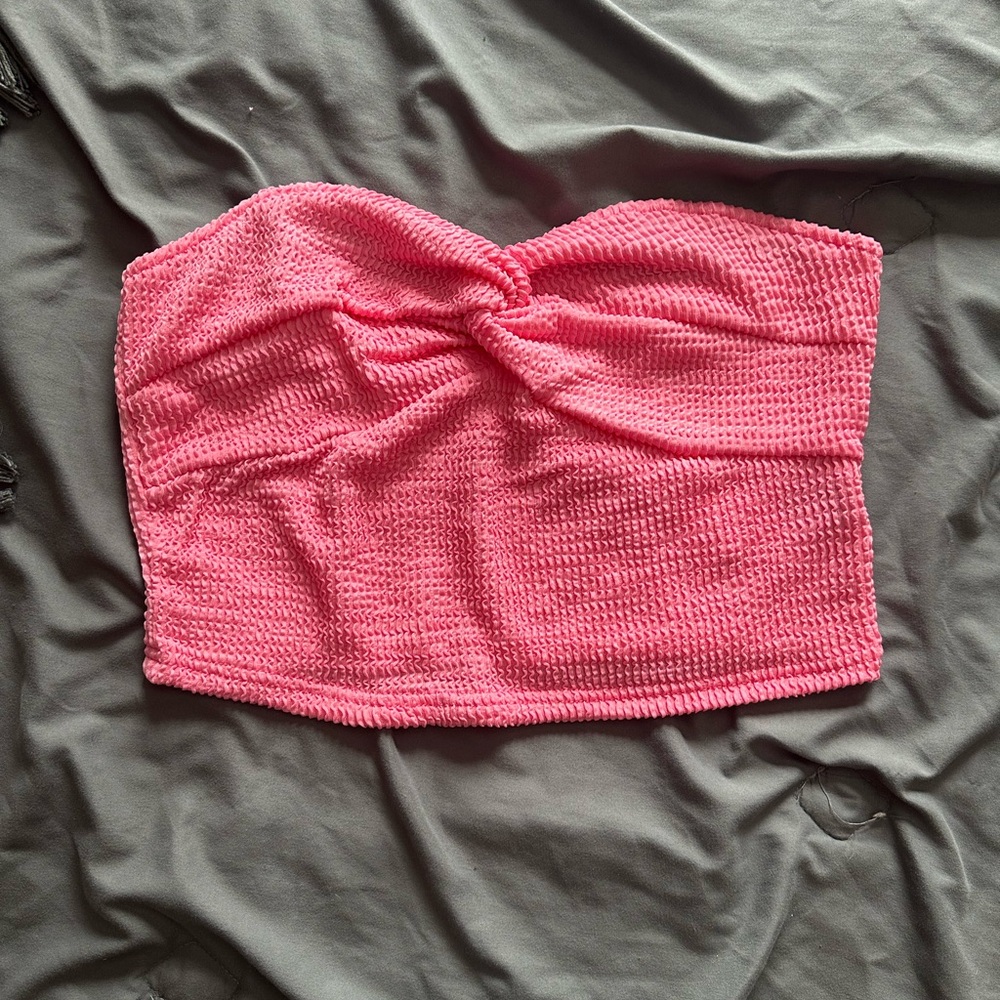 SHEIN Pink Cropped Tube Top